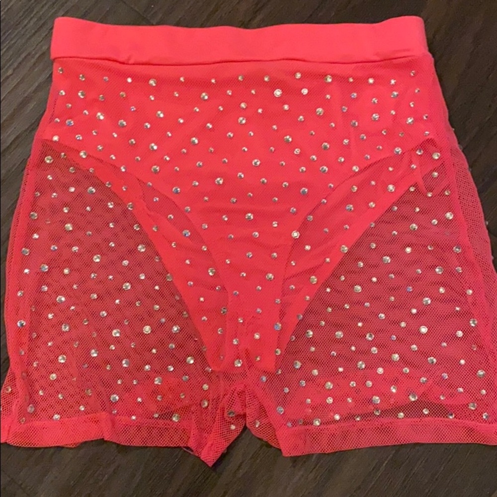 Hot pink rave shorts